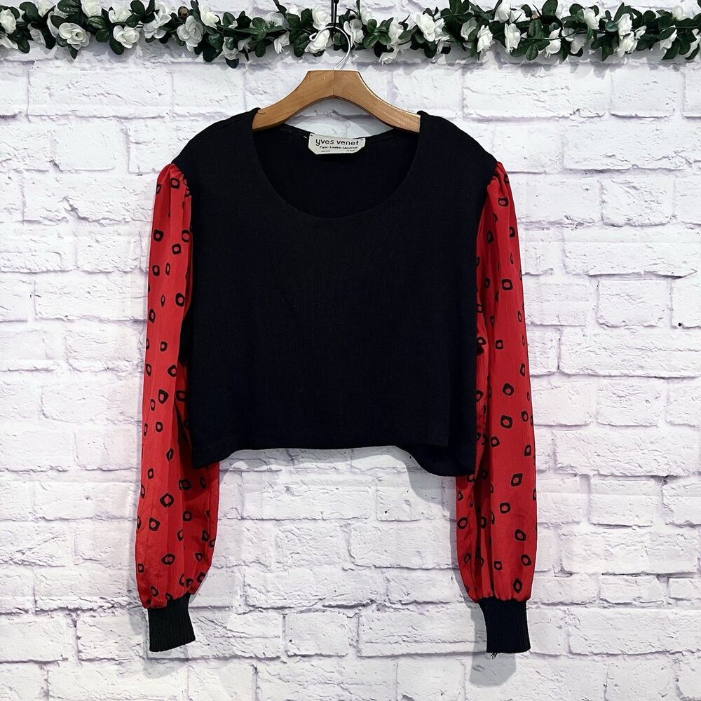 VINTAGE YVES VENET 80s/90s Retro Knit Sweater Size Large Pullover